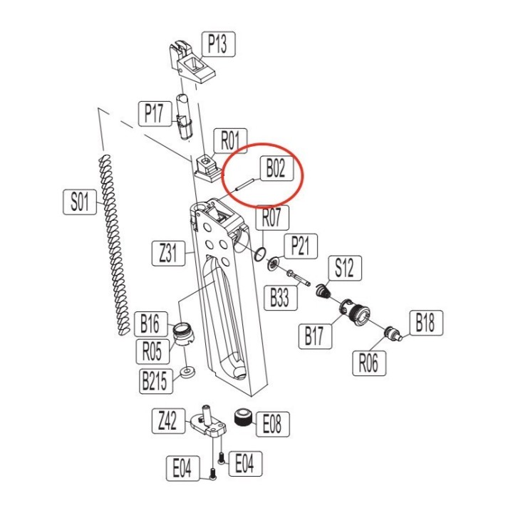CO2 Magazine Pin for KWC KCB-76 / M1911