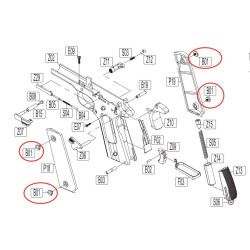 Grip Screws for KWC KCB-76 / M1911