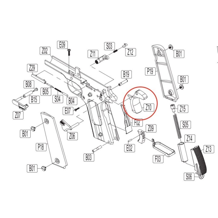 Safety Grip for KWC KCB-76 / M1911
