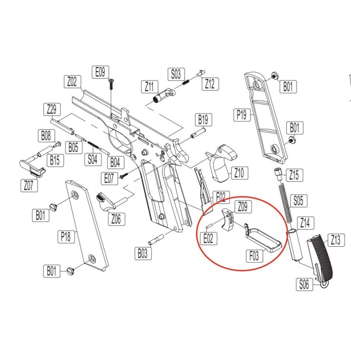 Trigger for KWC KCB-76 / M1911