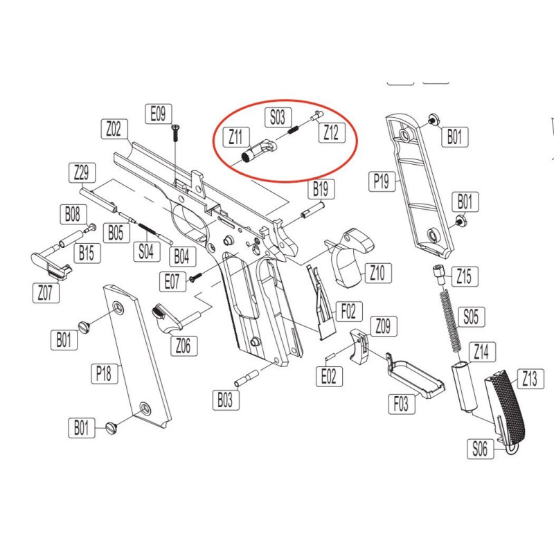 Magazine Catch for KWC KCB-76 / M1911