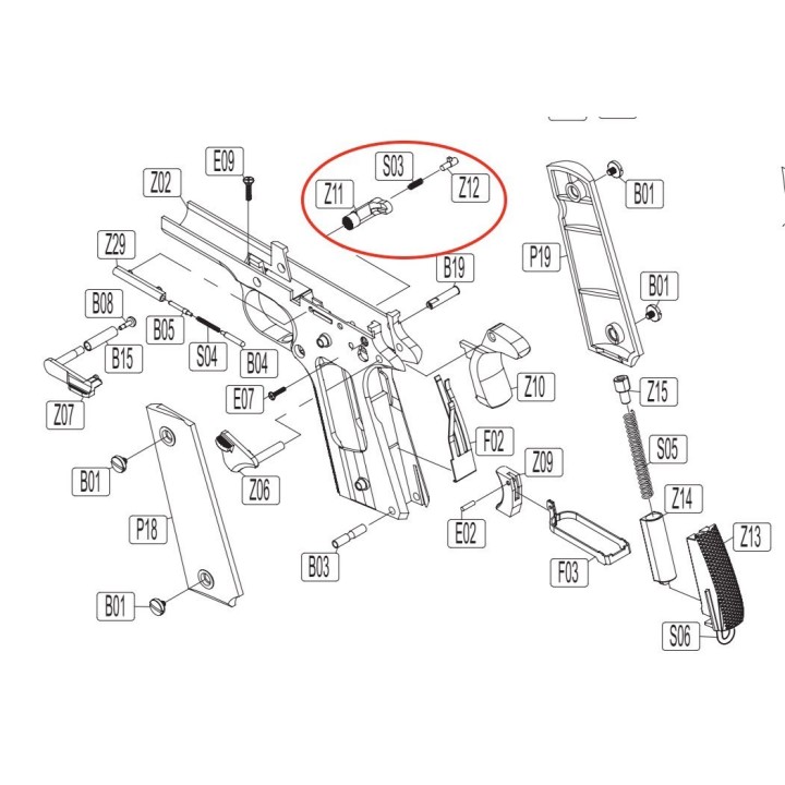 Magazine Catch for KWC KCB-76 / M1911