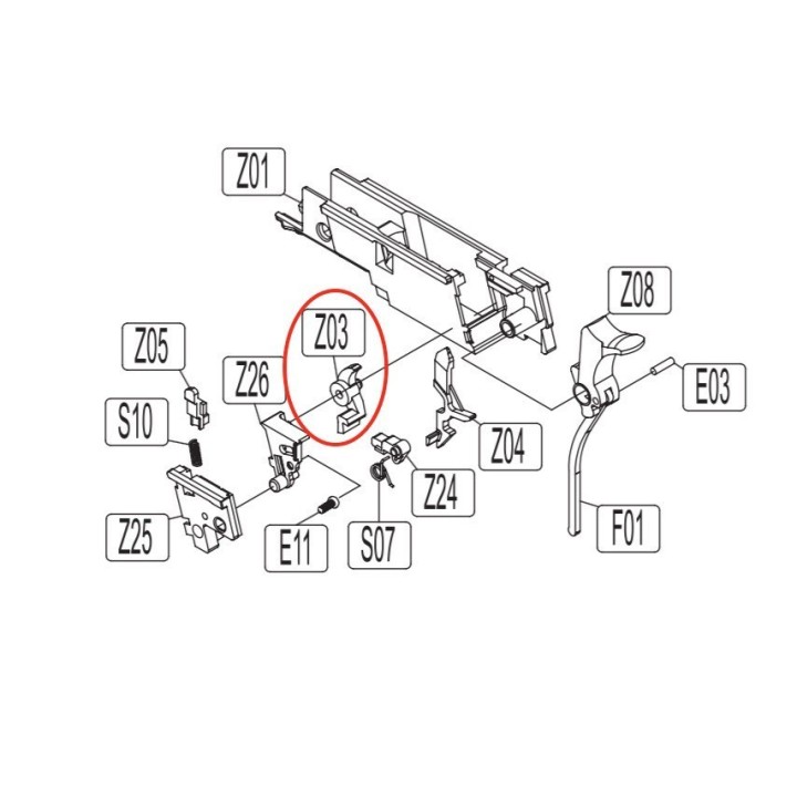 Sear for KWC KCB-76 / M1911