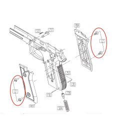 Grip Screws for KWC KCB-15 / PT92 / PT99