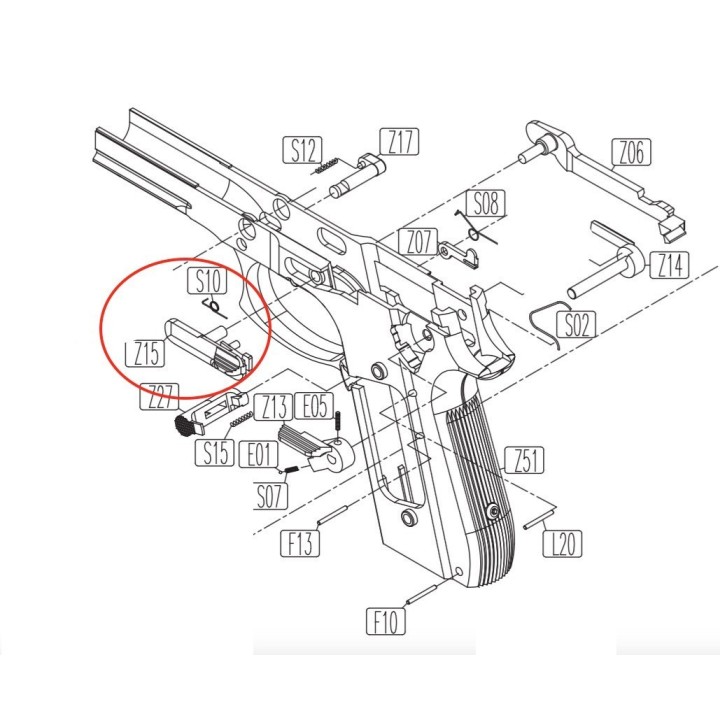 Stop Slide for KWC KCB-15 / PT92 / PT99