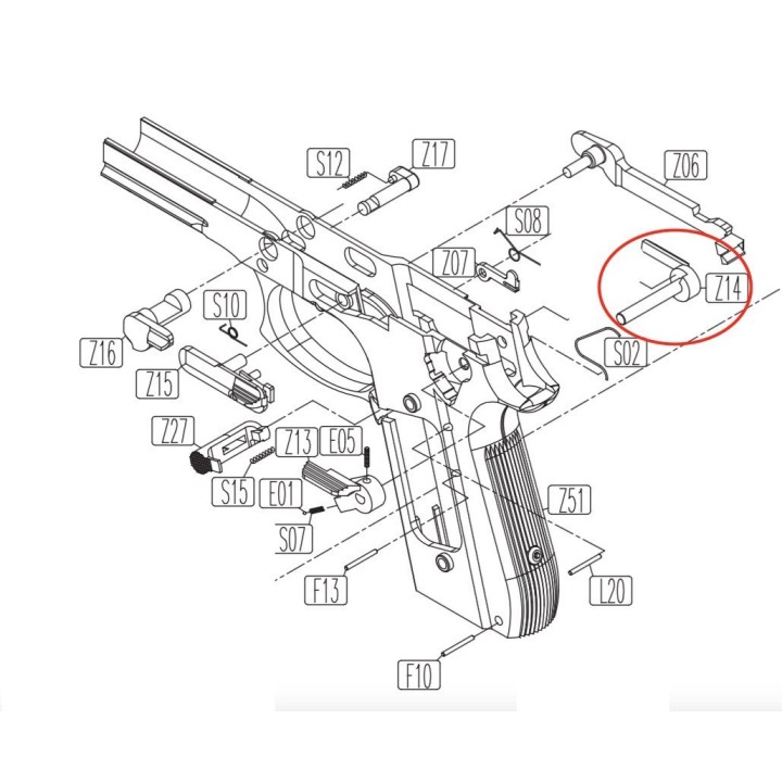 Safety Right for KWC KCB-15 / PT92 / PT99