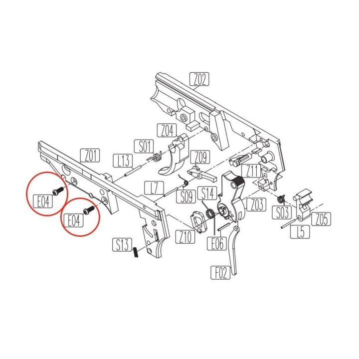 Chassis Screws for KWC KCB-15 / PT92 / PT99