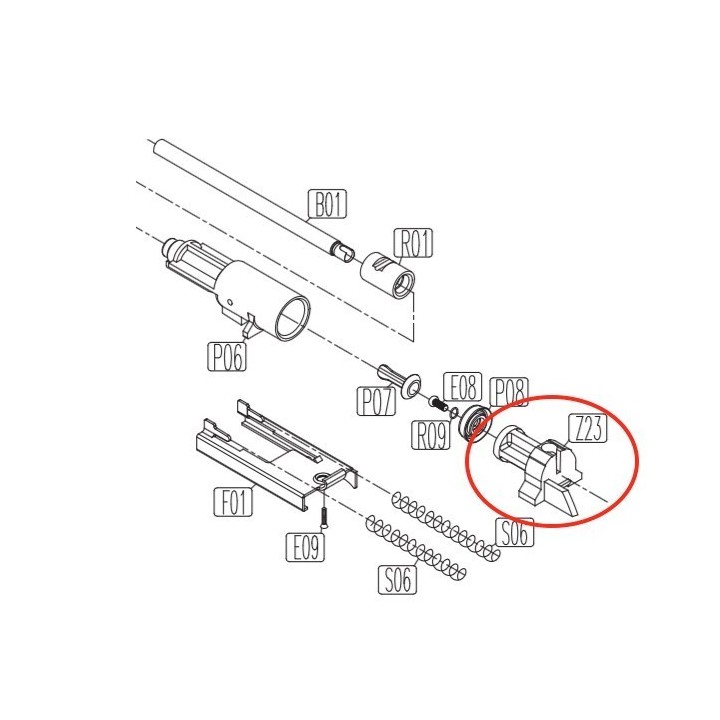 Breech for KWC KCB-15 / PT92 / PT99