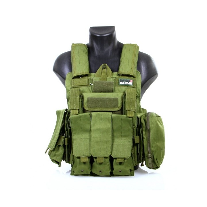 Veste SWISS ARMS Tactique CRS vert olive Cybergun