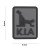 Patch 3D PVC Killed in Action grey/black