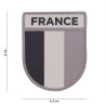 Patch 3D PVC French army grey/black