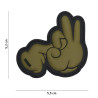 Patch 3D PVC Fuck fingers green