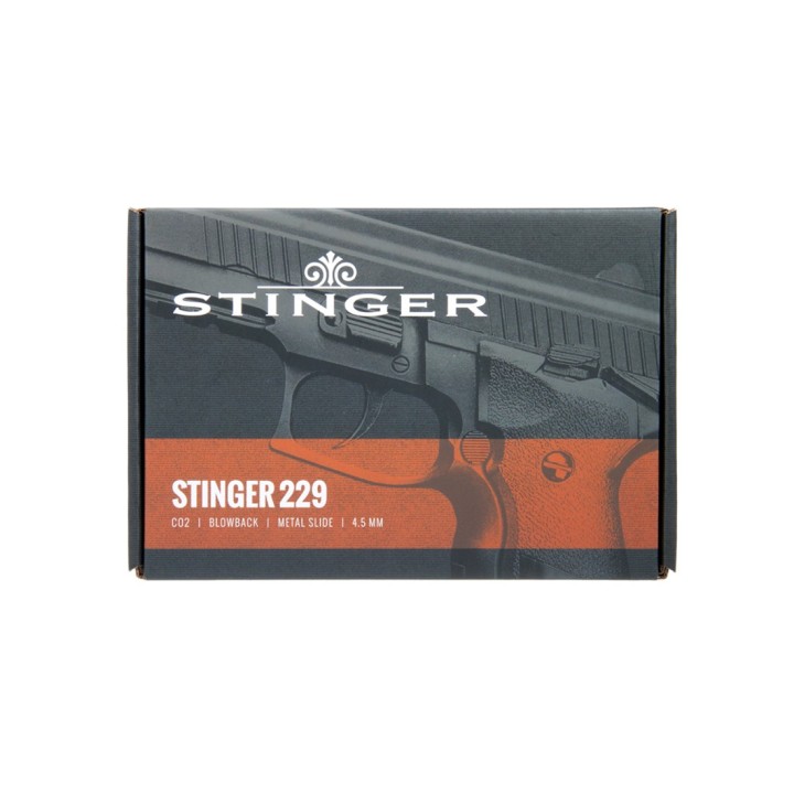 STINGER 229 BLOWBACK CULASSE METALLIQUE NOIR CO2 4.5mm Expo
