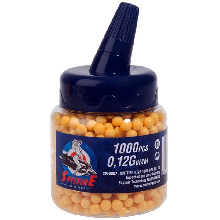 Billes airsoft 6mm SPITFIRE 0,12G 1000 BBS