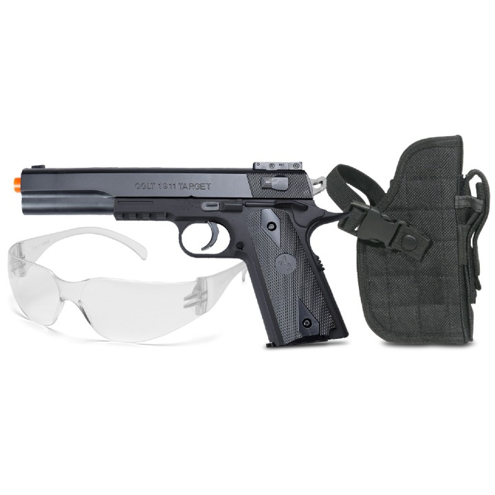 Colt 1911 Pistol kit avec holster et lunettes de sécurité