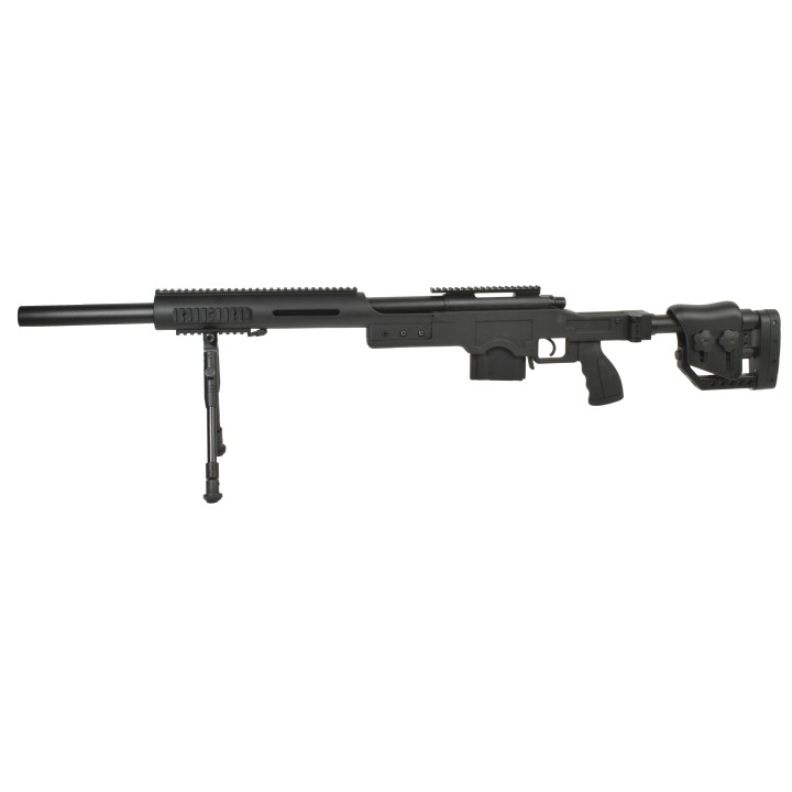 Swiss Arms SAS 10 NOIR avec bipieds chargeur 0,2 BB's
