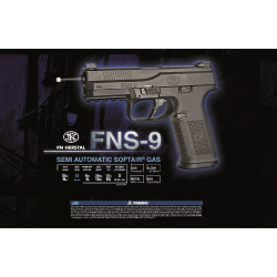 FN FNS-9 Gaz BAX 6mm culasse metal mobile 22BB's 0,8 J