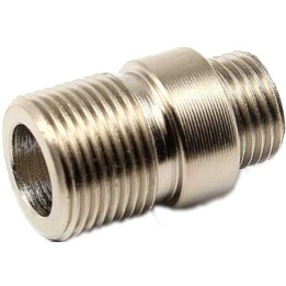 WE pistols silencer adaptor - short, stainless steel