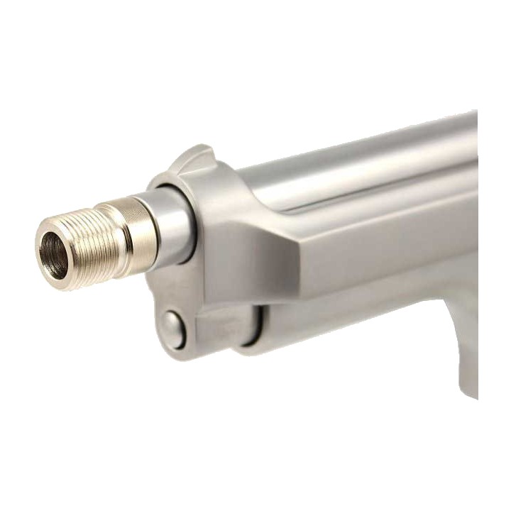 WE pistols silencer adaptor - short, stainless steel