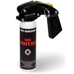 Aérosol lacrymogène anti-agression gel poivre 100 ml avec poignée