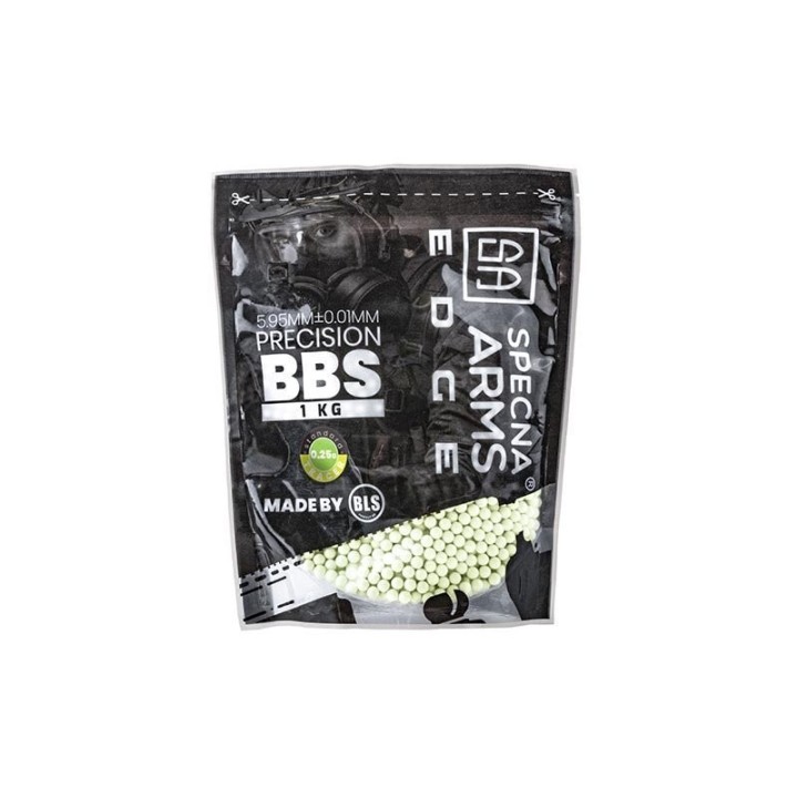 0.25g Specna Arms EDGE Tracer Precision BBs - 1kg - Green