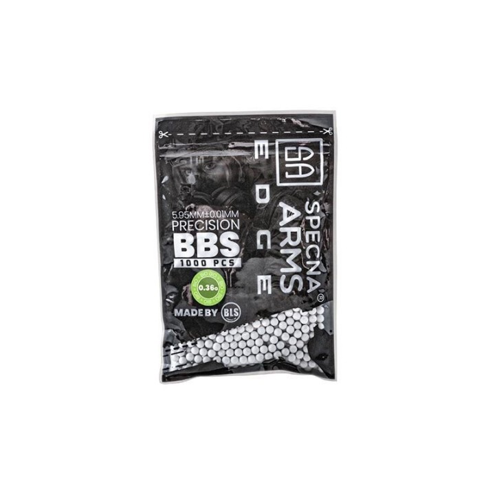 0.36g Specna Arms EDGE BIO Precision BBs - 1000 BBs - White