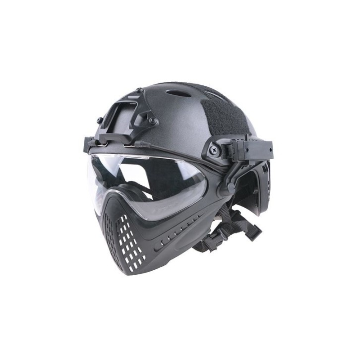 CASQUE TYPE FAST ET MASQUE DELTA TACTICS BLACK