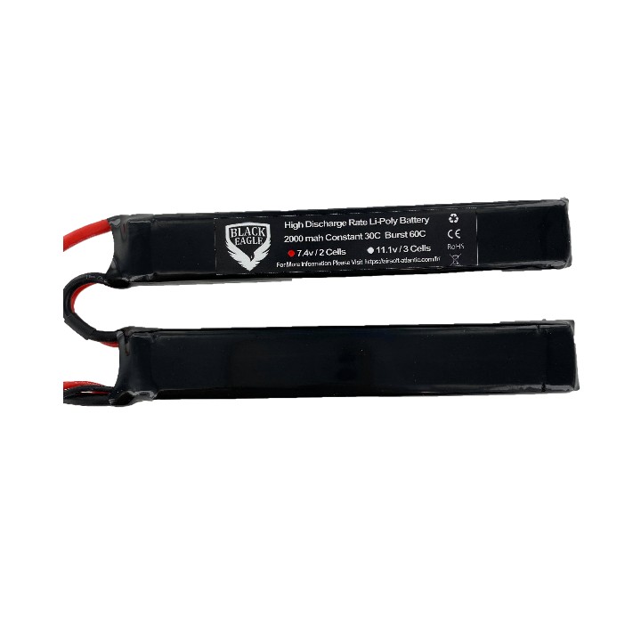 2000mah 7.4V 30C lipo battery nunchuck type with small tamiya