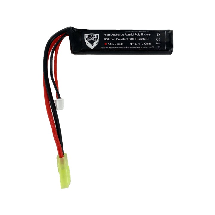 7.4V 800mah 90mm x 17mm x 9mm with mini tamiya