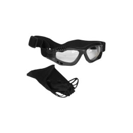 Glasses AIR COMMANDO Mil-Tec BLACK clear