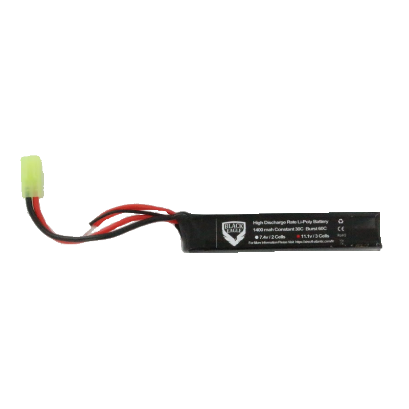 1400mah 11.1V 30C lipo battery stick type with small tamiya Black Eagle