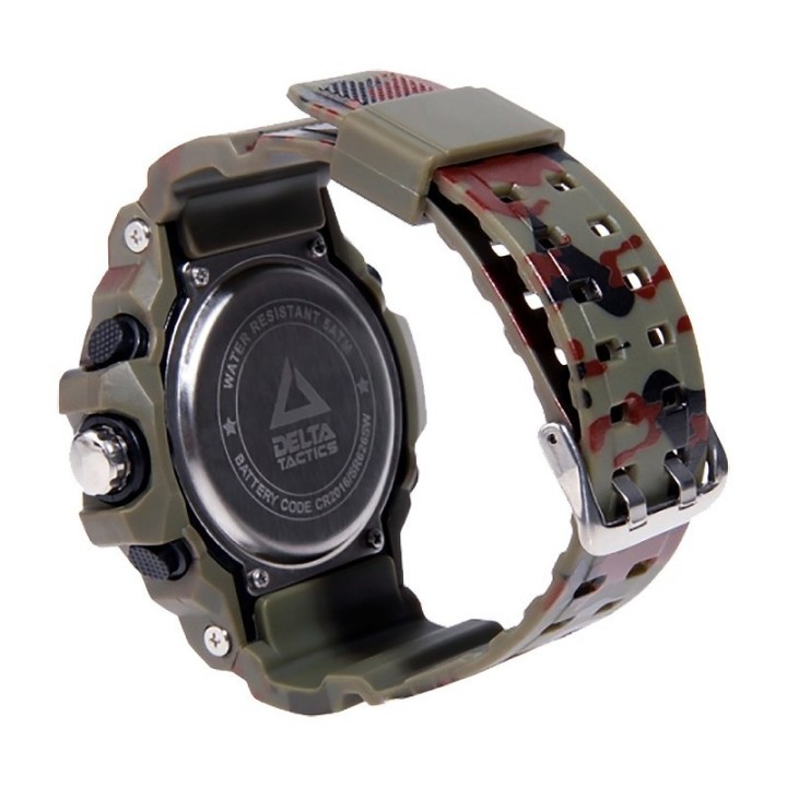 Tactical montre homme analogique et digitale camo