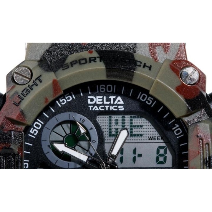 Tactical montre homme analogique et digitale camo