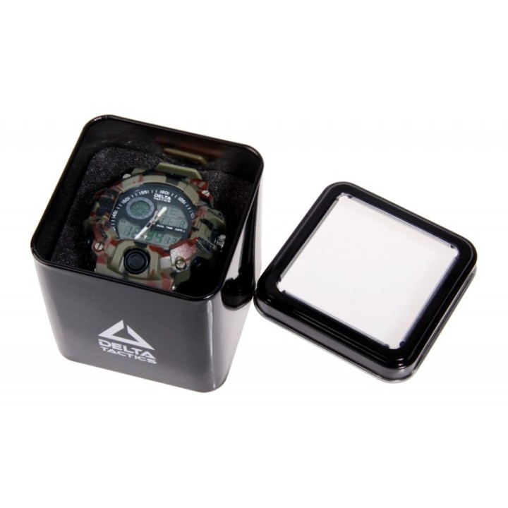 Tactical montre homme analogique et digitale camo