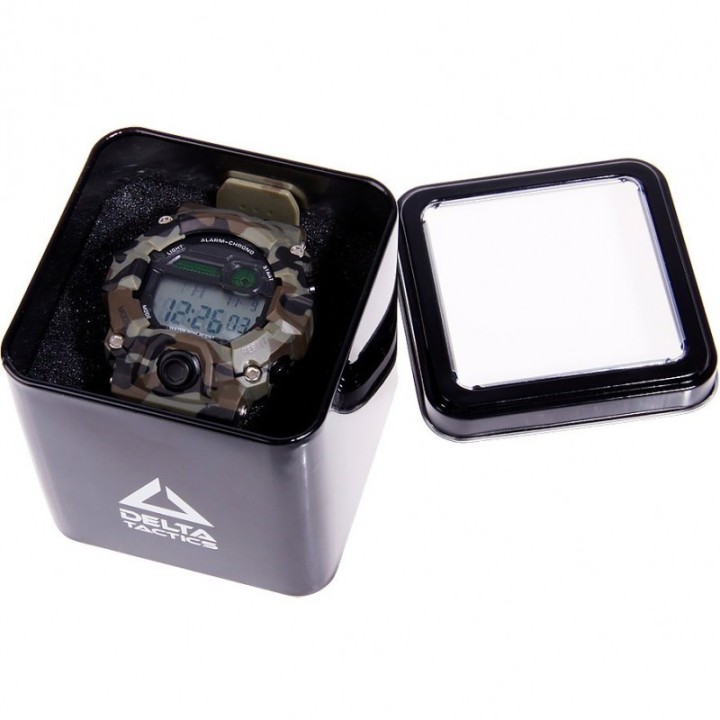 Montre homme sport TACTIQUE DIGITALE camo vert DELTA TACTICS
