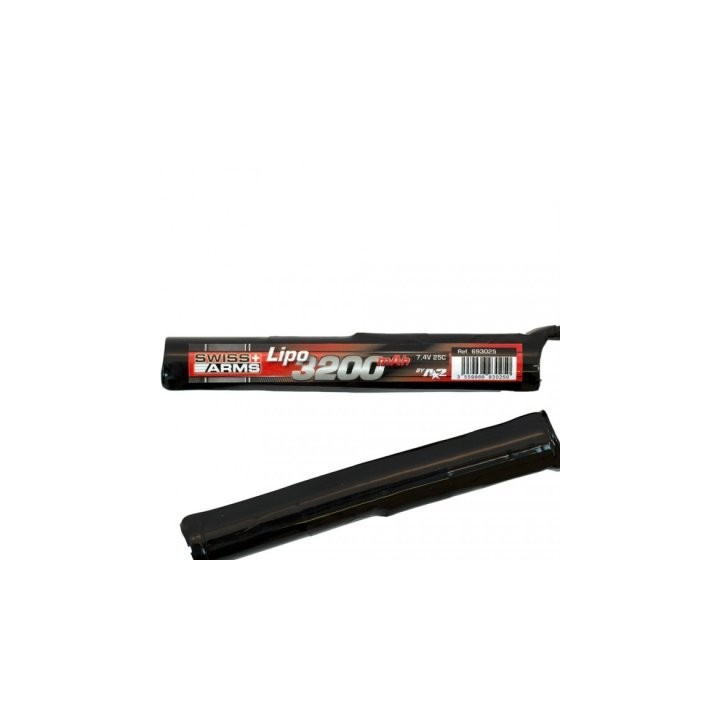 SWISS ARMS Lipo 7,4V 3200mAh 25C Round Stick Twin Swiss Arms...