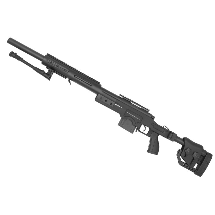 Swiss Arms SAS 10 NOIR avec bipieds chargeur 0,2 BB's
