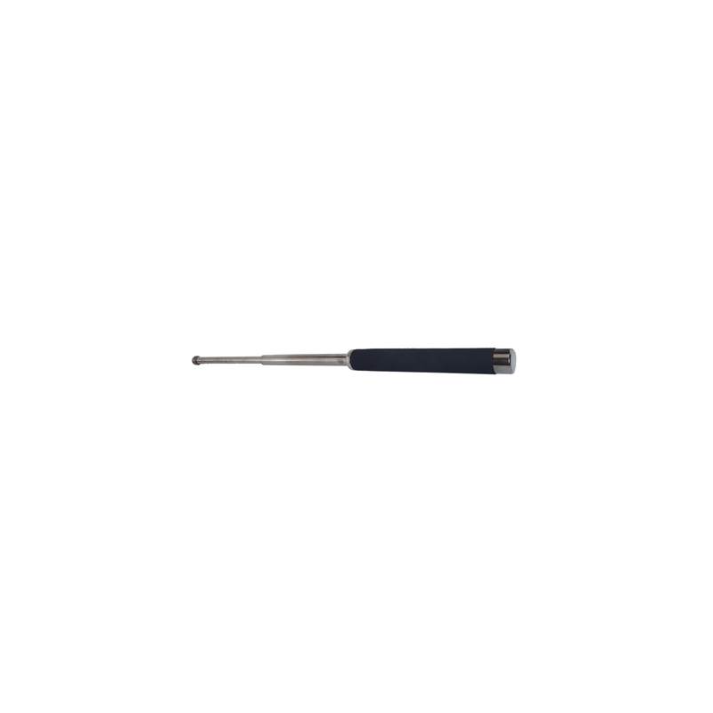 Matraque Téléscopique Acier Grip Mousse 21 pouces Noir chrome