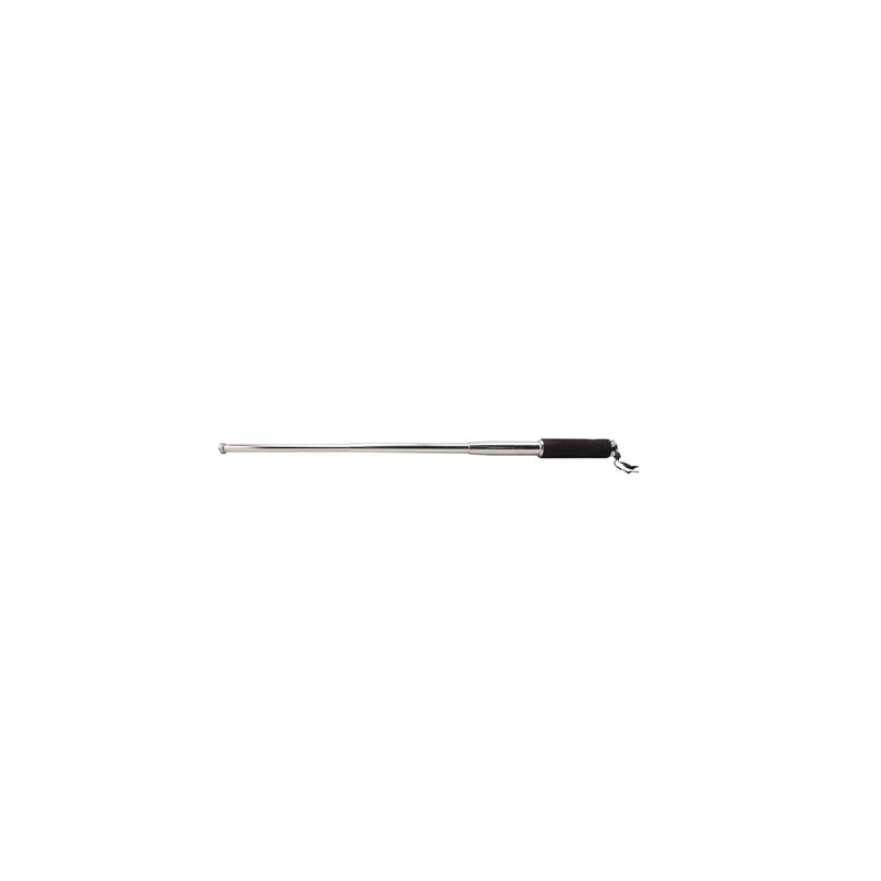 Matraque téléscopique chromée 60 cm grip antidérapant (avec étui)