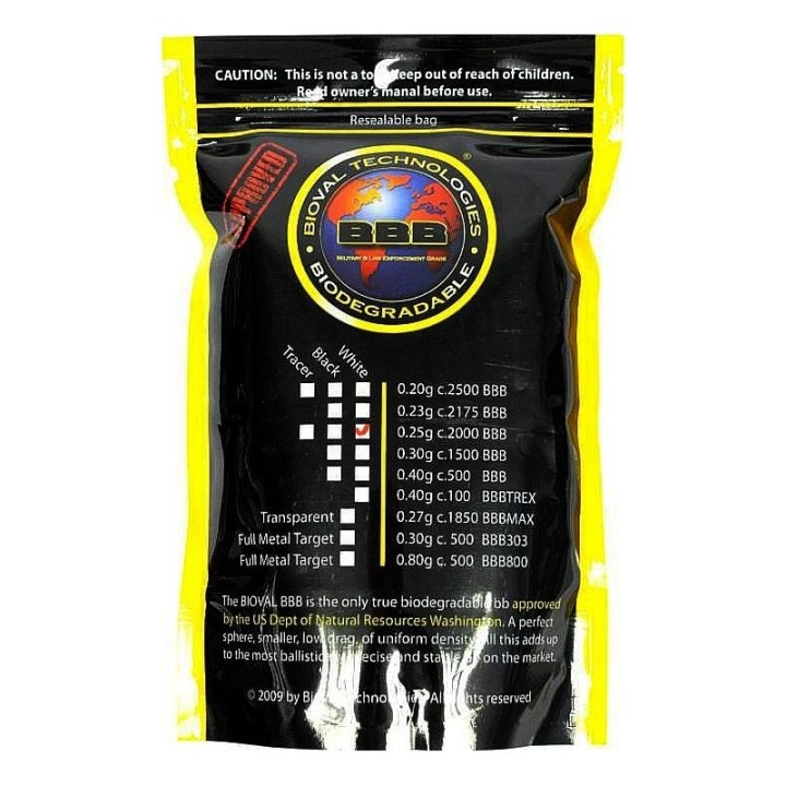 Billes BIOVAL BIO Blanche 0,25gr sac de 1kg Bioval Libre...