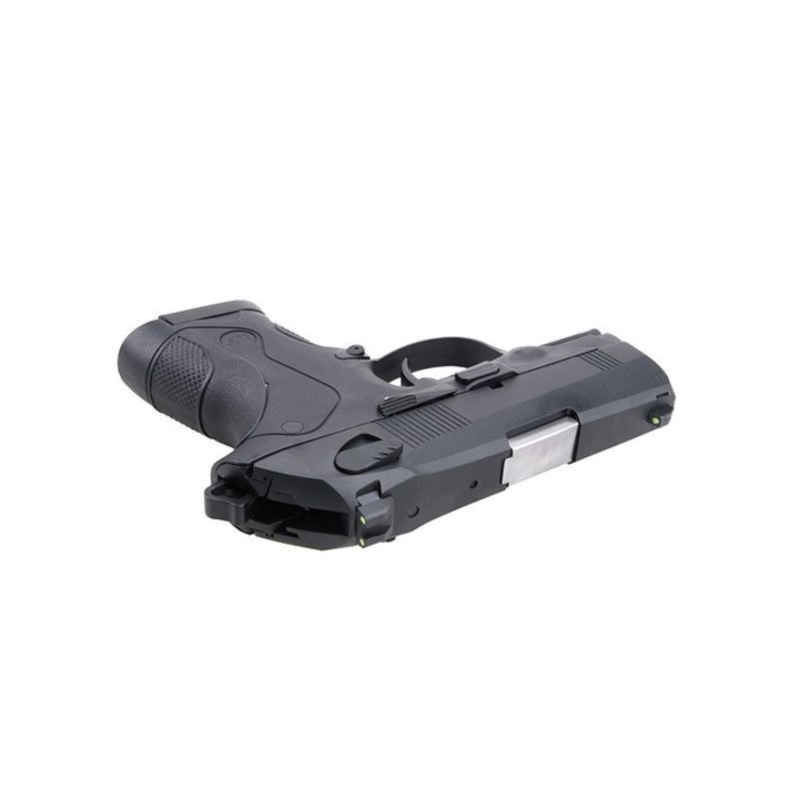 Réplique airsoft WE Bulldog noir avec deux chargeurs