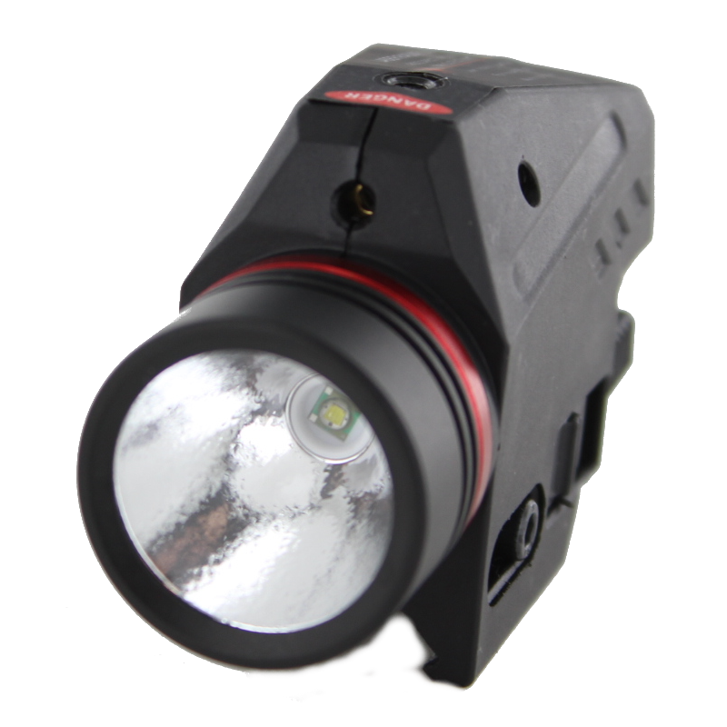 Flashlight with laser