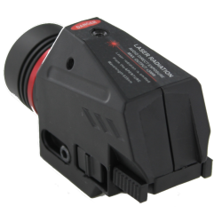 Flashlight with laser