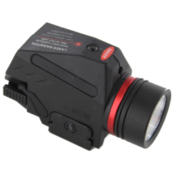 Flashlight with laser