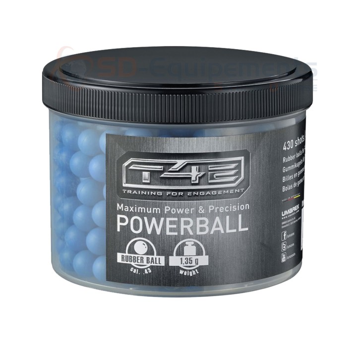 BOITE DE 500 MUNITIONS RUBBERBALLS RB 43 PRACTICE T4E – UMAREX