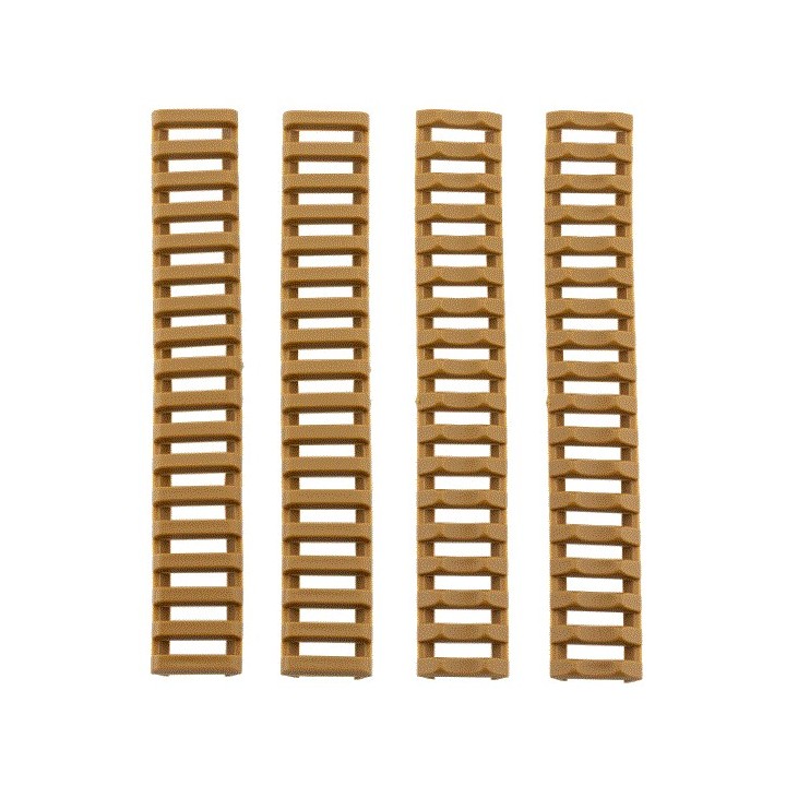Lot de 4 cache rail Picatinny tan souples