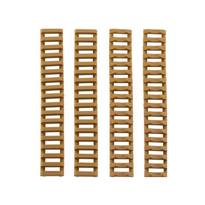 Lot de 4 cache rail Picatinny tan souples
