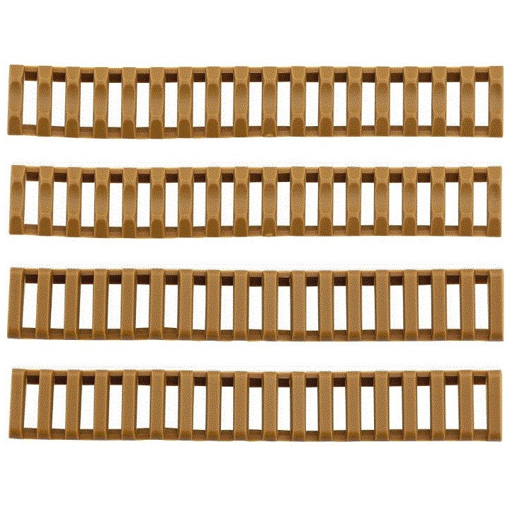 Lot de 4 cache rail Picatinny tan souples