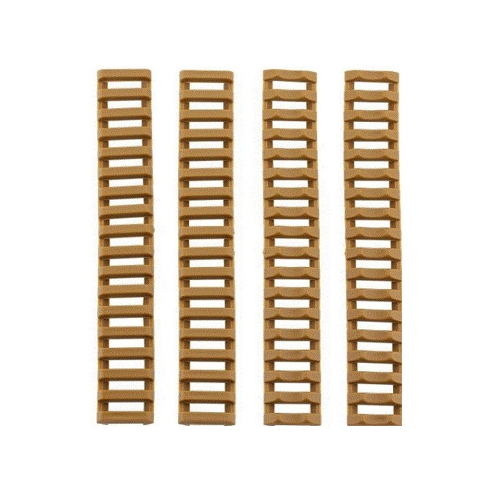 Lot de 4 cache rail Picatinny tan souples