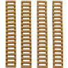 Lot de 4 cache rail Picatinny tan souples